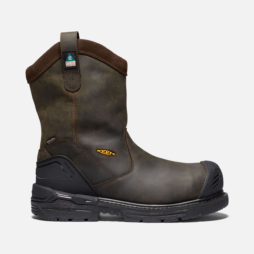 Keen Laarzen Heren Zwart Bruin - Csa Philadelphia Wellington (Carbon-Fiber Toe) - 89754-PYTR